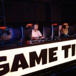 Professional gamers competing in a team tournament, capturing the excitement of eSports.