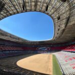 Explore the iconic Allianz Arena in Munich, showcasing its distinct architecture.