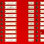 Close-up of a red doorbell panel with multiple nameplates and buttons in a building.